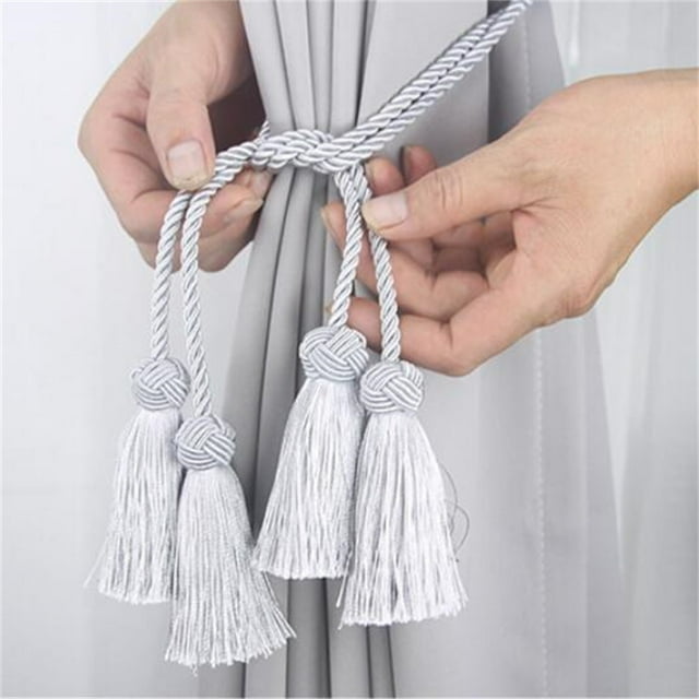 Harpily Lot de 4 Reliure de Rideau Créative Simple Crochet de Rideau Boucle Sans Trous Sans Installation Boucle de Rideau