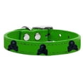 thumbnail image 2 of Mirage Pet Products Leather Skull Dog Collar, Emerald Green, L, 2 of 3