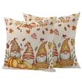 thumbnail image 6 of Thanksgiving Outdoor Pillow Covers 20x20 Inch Throw Pillow Covers Set of 2 Waterproof Decorative Pillow Cases Fall Gnomes Orange Pumpkin Maple Leaves Cushion Covers for Patio Furniture Garden Couch, 6 of 8