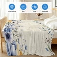 thumbnail image 4 of Blue Flowers Cooling Blanket, Lightweight Breathable Summer Throw Blanket with Double Sided Cold Effect,Eucalyptus Farmhouse Floral Butterfly Picnic Beach Blankets Bed Sheet for Hot Sleepers 50"x60", 4 of 8