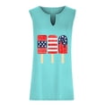 thumbnail image 4 of Aloohaidyvio Independence Day Shirt for Womens,Sleeveless American Flag T-shirt 4th of July Plus Size V Neck Patriotic Tank Tops Sky Blue L, 4 of 5