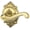 Bright Brass, variant on Schlage Lock Company F170FLA605BRKRH Polished Brass Single Dummy Single Dummy Flair Door Lever with the Decorative Brookshire Rose for Right Handed Doors