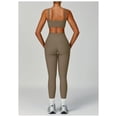 thumbnail image 4 of PISONIC Women's Yoga Outfits 2 Piece High Waisted Leggings with Sports Bra Gym Clothes Sets, 4 of 6