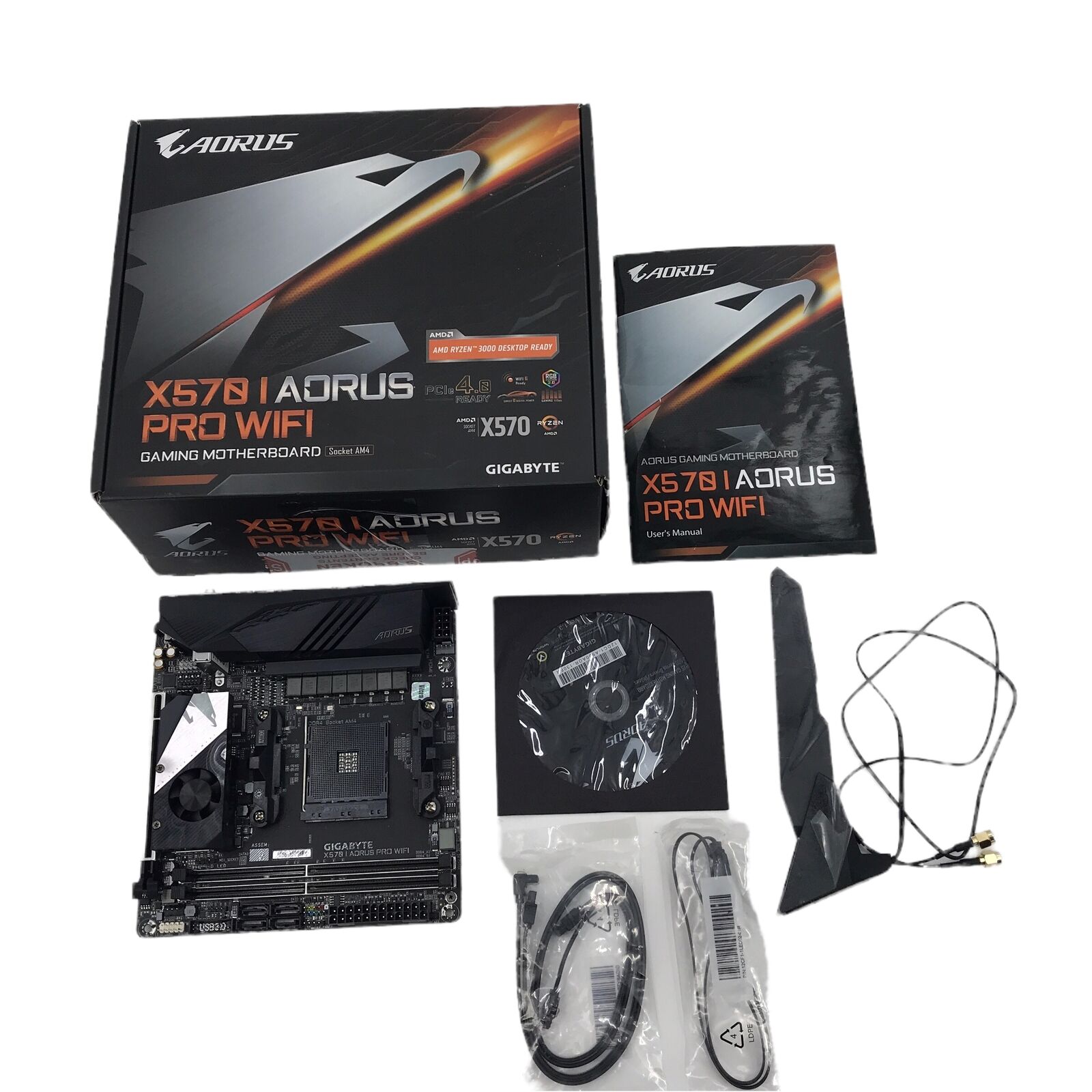 Gigabyte X570 I Aorus Pro WiFi Motherboard AMD AM4 MiniITX U8040 Used