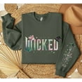 thumbnail image 2 of Wicked Pastel Print Sweatshirt | Magical Letter Graphic Cozy Pullover for Women, 2 of 7