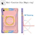 thumbnail image 4 of Galaxy Tab A8 10.5" Case 2022(SM-X200/205/X207), Allytech 360° Rotating Hand Strap & Handle Kickstand Kidsproof Hybrid Protective Shoulder Strap Case for Samsung Tab A8 X200 2022, Purple Rosegold, 4 of 7