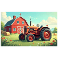 thumbnail image 3 of Barn Farm Scene Backdrop Banner for Photography Rustic Tractor Countryside Background Yard Party Events Bedroom Decor Studio Decorations Summer, 3 of 4