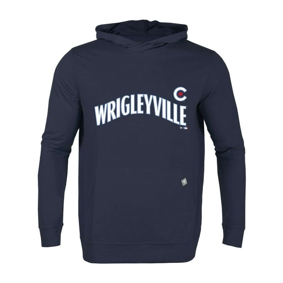 Men's Levelwear Navy Chicago Cubs City Connect Relay Core Logo Pullover Hoodie