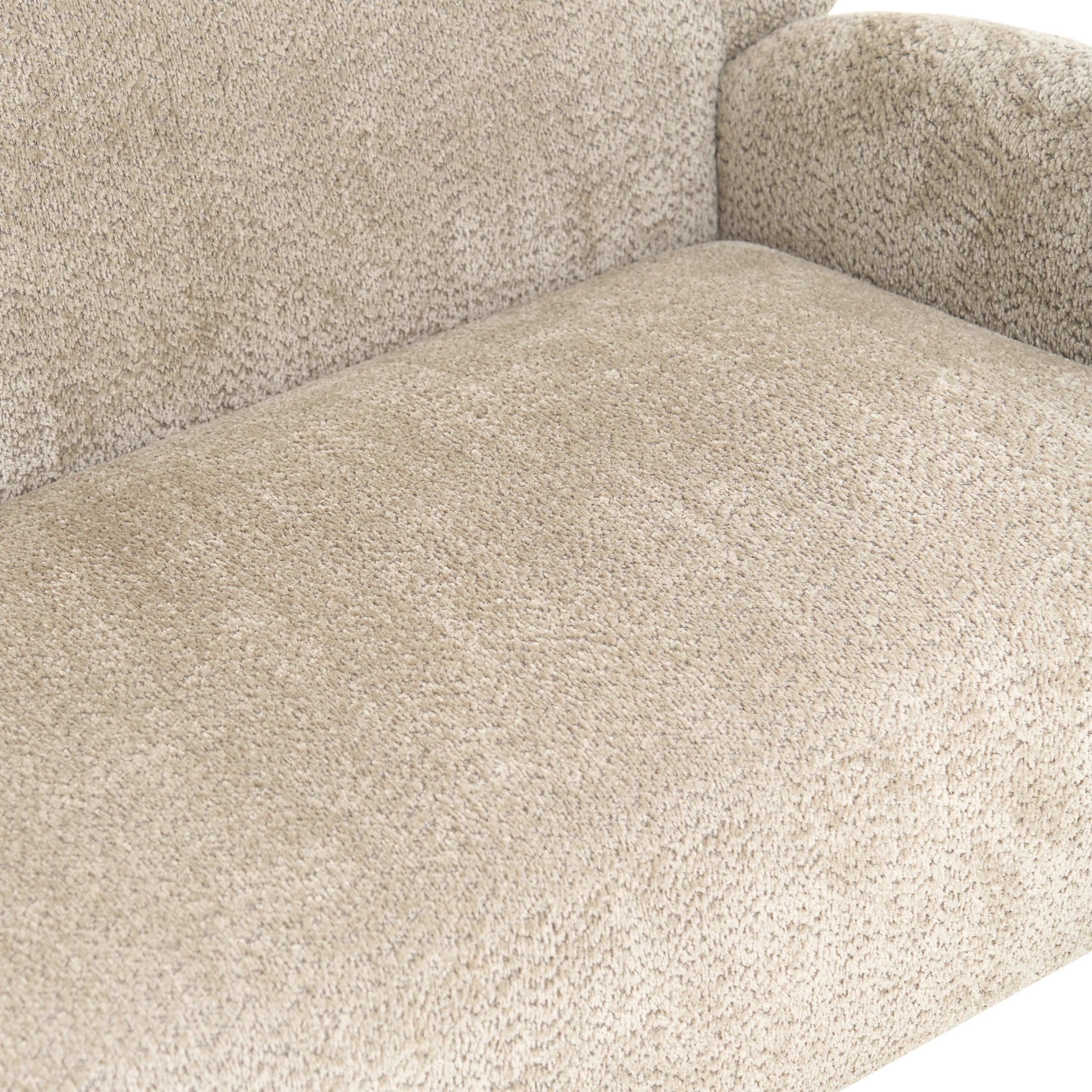 Noble House Misty Nordic 58" Loveseat Accent Chair, Curved Backrest Chenille Fabric Sofa for Living Room, Camel