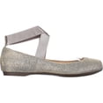 thumbnail image 4 of Womens Jessica Simpson Mandalaye Ankle Strap Ballet Flats, Gold Multi Glitter, 4 of 6