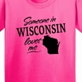 thumbnail image 4 of Inktastic Someone in Wisconsin Loves Me Youth T-Shirt, 4 of 5