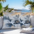 thumbnail image 3 of Throw Pillow Covers 26x26 Inch Set of 2, Navy Blue Mountain Waterproof Outdoor Pillow Covers, Modern Abstract Art Tree Decorative Cushion Pillowcases for Couch, Sofa, Bed, Garden, Patio, 3 of 9