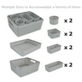 thumbnail image 5 of Simplify 10 Pack Plastic Organizing Storage Basket Set, Grey, 5 of 11