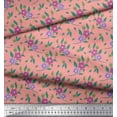 thumbnail image 3 of Soimoi Viscose Chiffon Fabric Leaves & Periwinkle Floral Decor Fabric Printed Yard 42 Inch Wide, 3 of 3