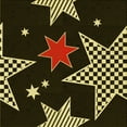 thumbnail image 1 of Ahgly Company Machine Washable Indoor Square Transitional Black Brown Area Rugs, 6' Square, 1 of 7