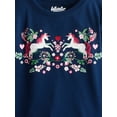 thumbnail image 2 of Wonder Nation Girls Embellished Tee with Long Sleeves, Sizes 4-18 & Plus, 2 of 3