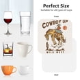 thumbnail image 6 of Honeii Cowboy Up Vintage Wild West Print Leather Coaster Set of 4, Ideal for Safeguarding Your Furniture from Drinks Spills and Effortless Cleanup-Square, 6 of 6
