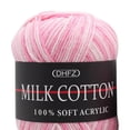 thumbnail image 4 of Toystoory 50g/bola colorida de 3 capas de hilo hecho a mano DIY bufanda almohada manta tejer ganchillo hilo de algodón de leche Tela de costura y artesanía 01# Toystoory JJ14706-01, 4 of 6