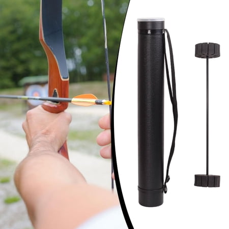 colaxi Archery Arrow Case Arrow Holder with Strap Quiver Storage Tube with Divider Rack black