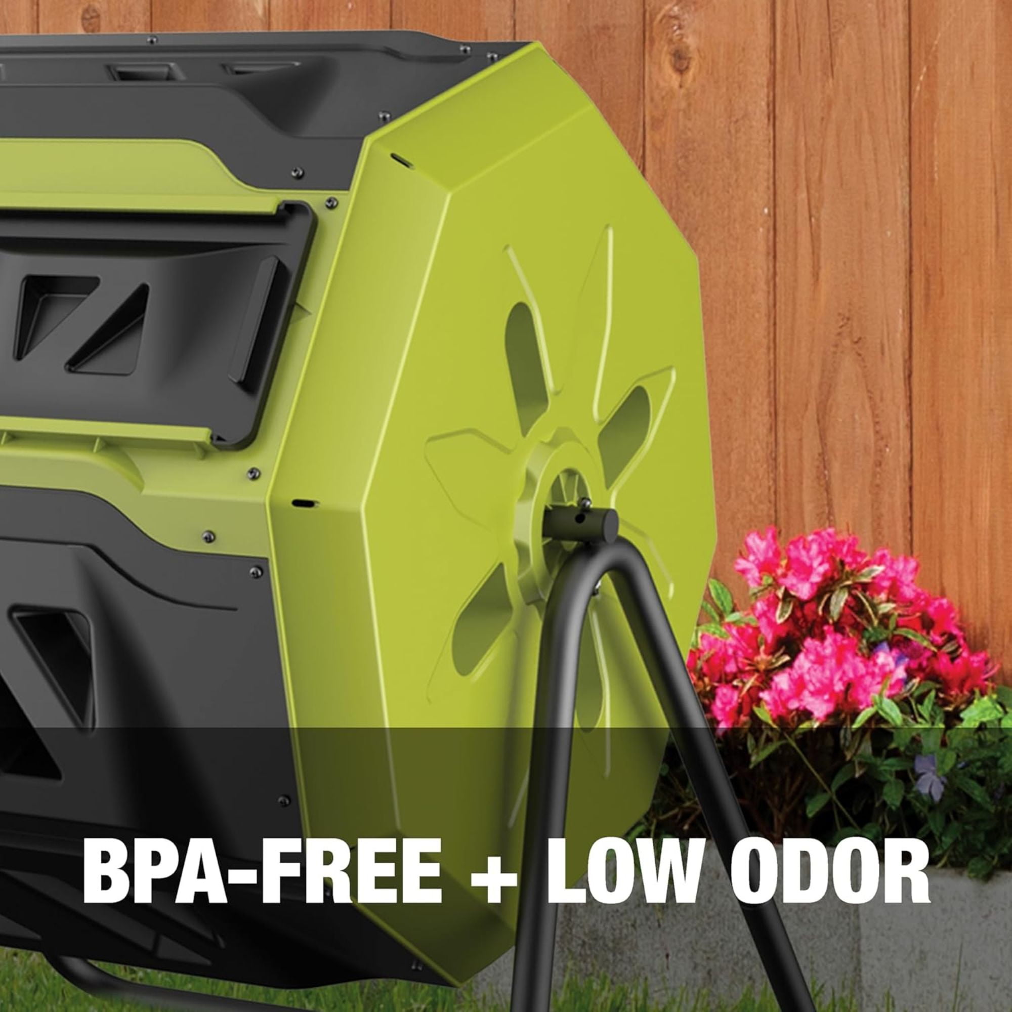 Sun Joe Outdoor Tumbling Composter, Dual Chamber, 2-10 Weeks Compost, 42 Gallon, SJ-CMPS1