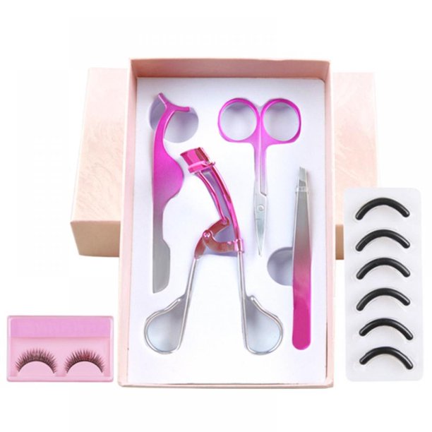 Eyelash Curler Kit Eyelash Applicator Tool 4 In 1 Beauty Eye Lash Curlers With Tweezers Scissors Eyebrow Tweezers And 6 Replacement Silicone Refill Pads Eyelash Curler For Women Walmart Com