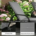 thumbnail image 5 of Outsunny Outdoor Lounge Chair Cushion Set of 2, Foldable Patio Chaise Lounge Cushion Set, 76" x 23", Gray, 5 of 9