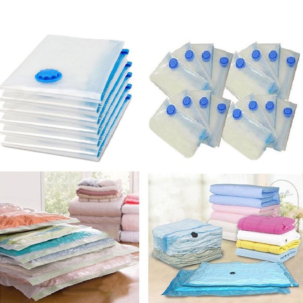 Vacuum Seal Space Saver Storage Bag Compressed Clothes Blankets Organizer Bag Walmart