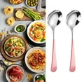 thumbnail image 2 of Dusknt Round Spoon 304 Stainless Steel Spoon Fork Household Cute Small Soup Spoon Thick Round Bottom Chinese Style Eating Spoon 2Pc D, Tableware,, 2 of 9
