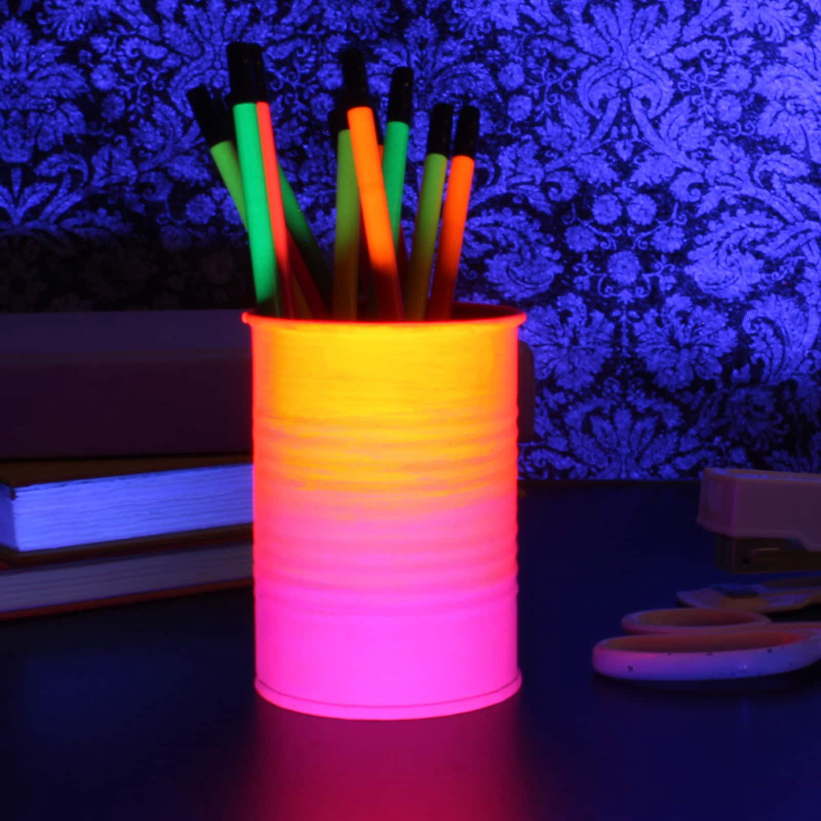 DecoArt Black Light Neon Fluorescent Multi-Surface Acrylic Paint, 2oz., 12 Pack