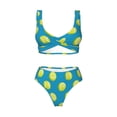 thumbnail image 4 of Daiia Ball Tennis Women's Bikini Set Two Piece Swimsuit High Waisted Bikini Adjustable Straps Bikini Perfect for Beach, Pool, and Summer Vacation-Medium, 4 of 9