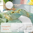 thumbnail image 2 of You Are My Sunshine Duvet Cover Set Twin Size, Country Watercolor Sunflower Floral Bees Yellow Green 4 Piece Soft Microfiber Bedding Set with 1 Duvet Cover, 1 Flat Sheet, 2 Pillowcases, 2 of 9