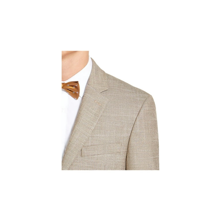 Tommy Hilfiger Mens Trevor Woven Plaid Two Button Blazer