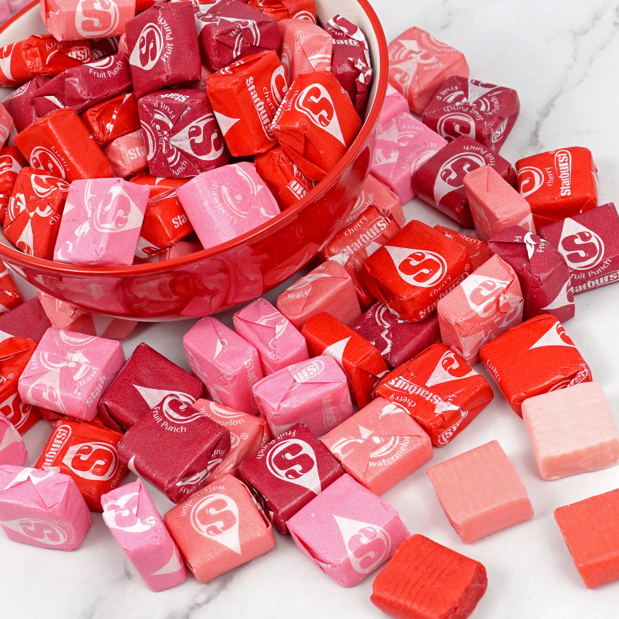 Starburst Fav Reds Fruit Chews Candy, 3lb Bulk Bag (Approx. 270 Pieces) Red & Pink Starburst