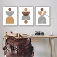 thumbnail image 3 of Stupell Industries Modern Shapes on White Abstract Painting Gray Framed Art Print Wall Art, 24 x 30, Set of 3, 3 of 10