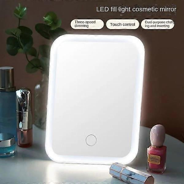 LED Makeup Mirror 3 Colors Light USB Vanity Mirror White A White A