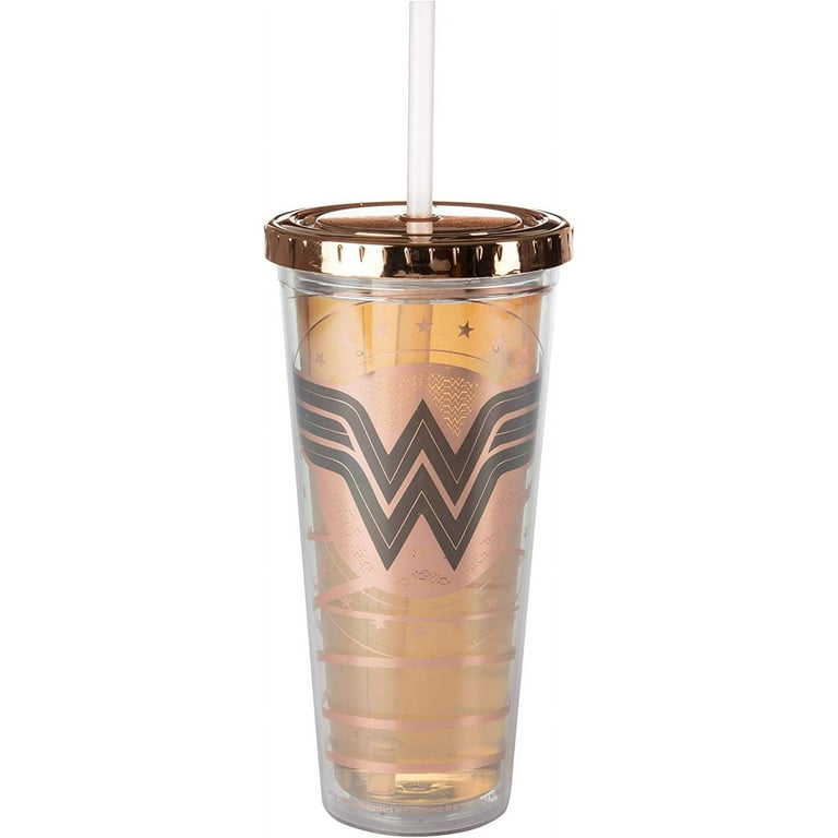 Wonder Woman Sword and shield Glitter Acrylic Travel Cup with
