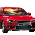 thumbnail image 2 of Kdxio Serene Ocean Sunset Print Front Windshield Sun Shade,Folding Auto Sunshade for Car Truck SUV-Small, 2 of 5
