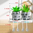 thumbnail image 7 of 2Pack Fake Plants in Cute Pots, Indoor Faux Plants Decorations Lifelike with Artificial Flowers for Office Bathroom Bedroom Living Room Kitchen Home Farmhouse Shelf Decor D, 7 of 7