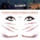 thumbnail image 1 of Pegatina de tatuaje de Halloween para cara, ojos falsos, boca, cicatriz de sangre, patrón de telaraña 3D, pegatina de cara aterradora de Halloween, 1 Juego, 1 of 4