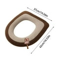 thumbnail image 3 of Soft Knit Toilet Seat Cover Set - 2-Pack Winter Warm Toilet Seat Covers with Handle, Washable, Non-Slip, Fits Round & Elongated Toilets, 42x37cm, 3 of 6
