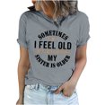 thumbnail image 2 of Fesfesfes Girls Crop Top Women Funny Printed Pattern Casual Fashion Soild Color Short Sleeve Tops Blouse Women Short Sleeve Tops 3XL(US:14), 2 of 7