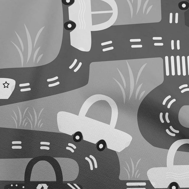 oneOone Cotton Poplin Gray Fabric Car Sewing Craft Projects Fabric Prints By Yard 42 Inch Wide