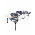thumbnail image 6 of Retro Rooster Rectangle Tablecloth, Waterproof Elastic Fitted Table Covers for 3 Foot Tables, 24x36inch Decorative Tablecloths for Picnic, Camping, Indoor, Outdoor, Vintage Pastoral Animals, 6 of 6