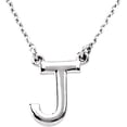 thumbnail image 1 of Precious Stars Collier Unisexe en Argent Sterling avec Initiale J à Blocs de Police, 1 of 2
