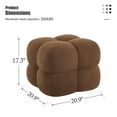 thumbnail image 6 of ONEVOG Square Boucle Pouf Ottoman, Modern Upholstered Tufted Foot Stool Coffee Table, Extra Seating for Living room Bedroom, Brown, 6 of 9
