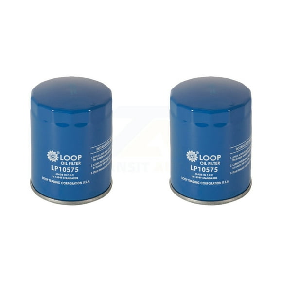 LOOP Engine Oil Filter (2 Pack) for Car Ford F-150 Chevrolet GMC Silverado 1500 Sierra Explorer Edge Equinox Escape Cadillac Terrain Mustang Transit-250 Traverse Fusion Acadia Lincoln Buick KLO-100023