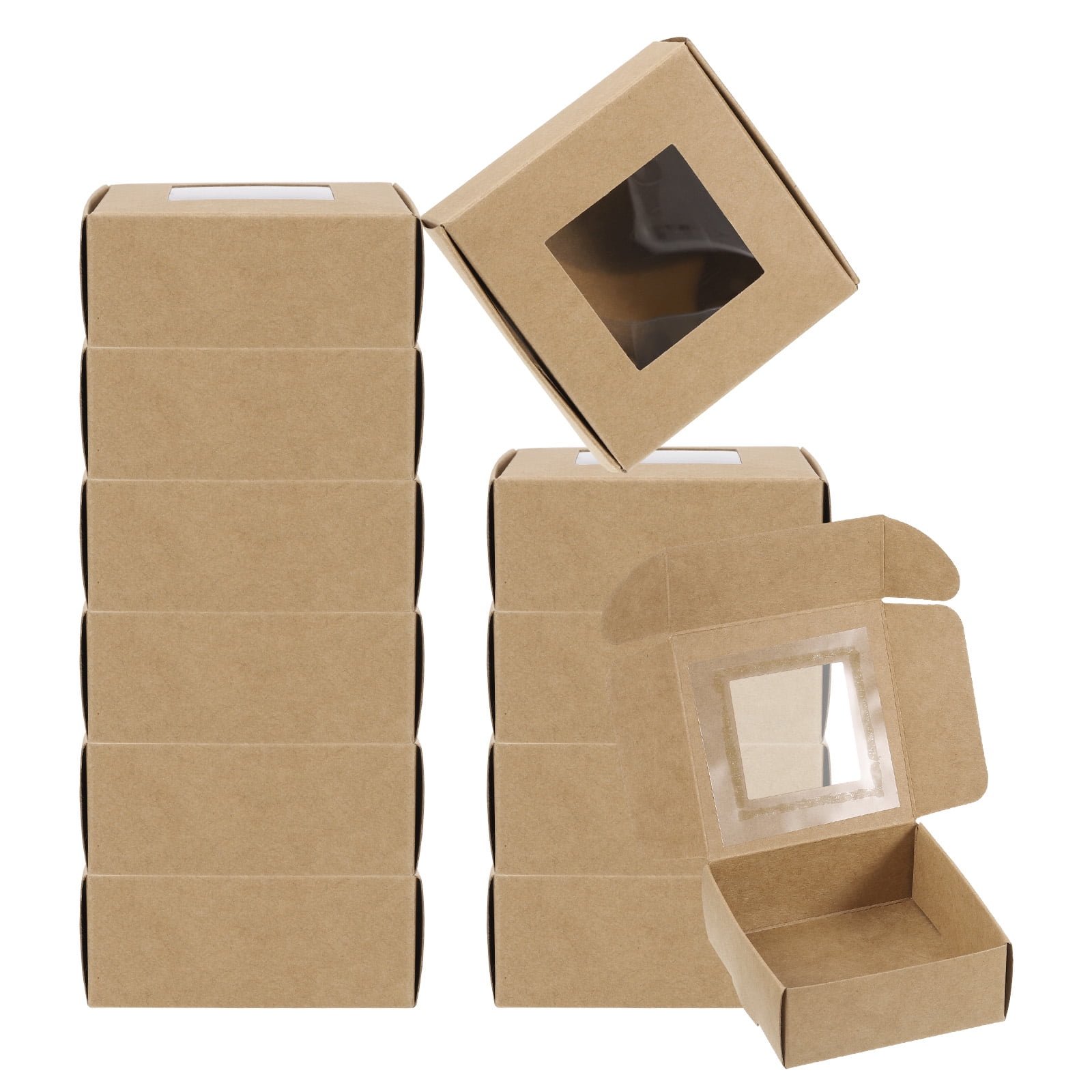 Cofets Cadeaux En Papier Kraft Avec Fenêtre Savon Fait Main, Bijoux, Biscuits, Boîtes À Bonbons Pour Fête De Mariage Du 0,26 € | DHgate