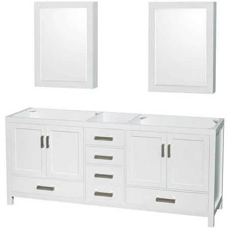 Wyndham Collection Sheffield 80 Double Bathroom Vanity White No