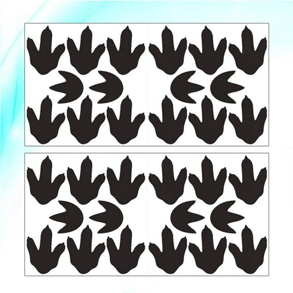 CTIRCHIU Waterproof PVC Black Dinosaur Footprint Wall Decals for Imaginative Wall Decoration
