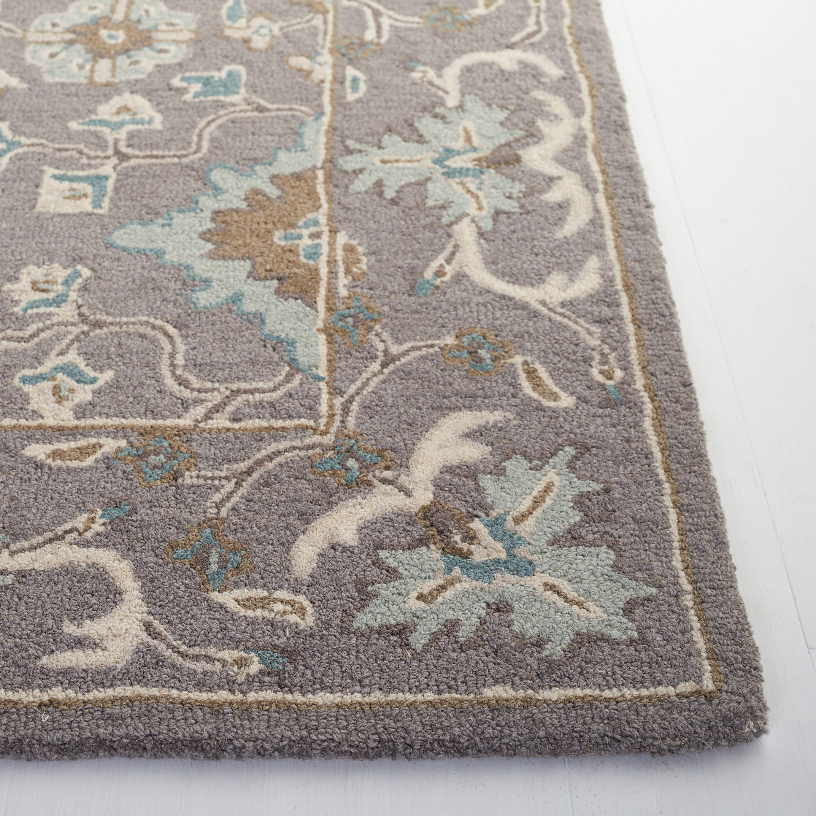 SAFAVIEH Blossom Calista Oriental Wool Area Rug, Grey, 5' x 8'